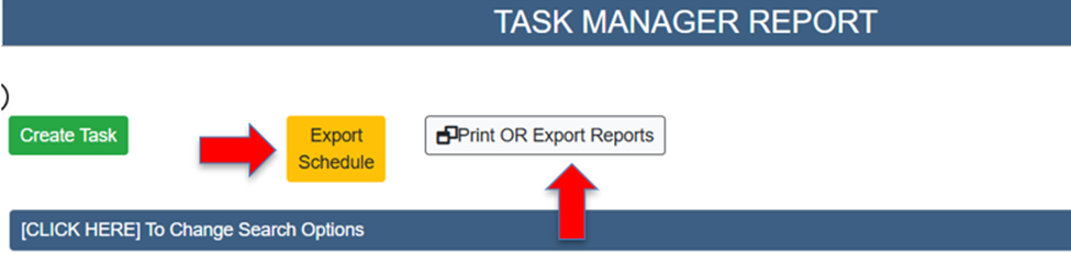 Task Manager: Edit, Return for Correction, and Export reports – TMP