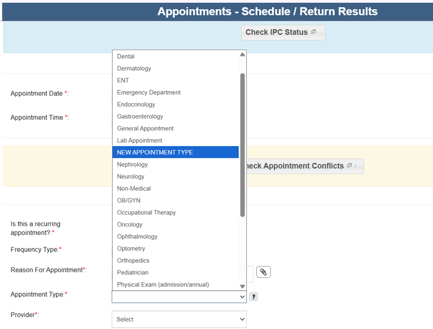 Custom Appointment Types in Appointment Administration Setup (Guide) – TMP